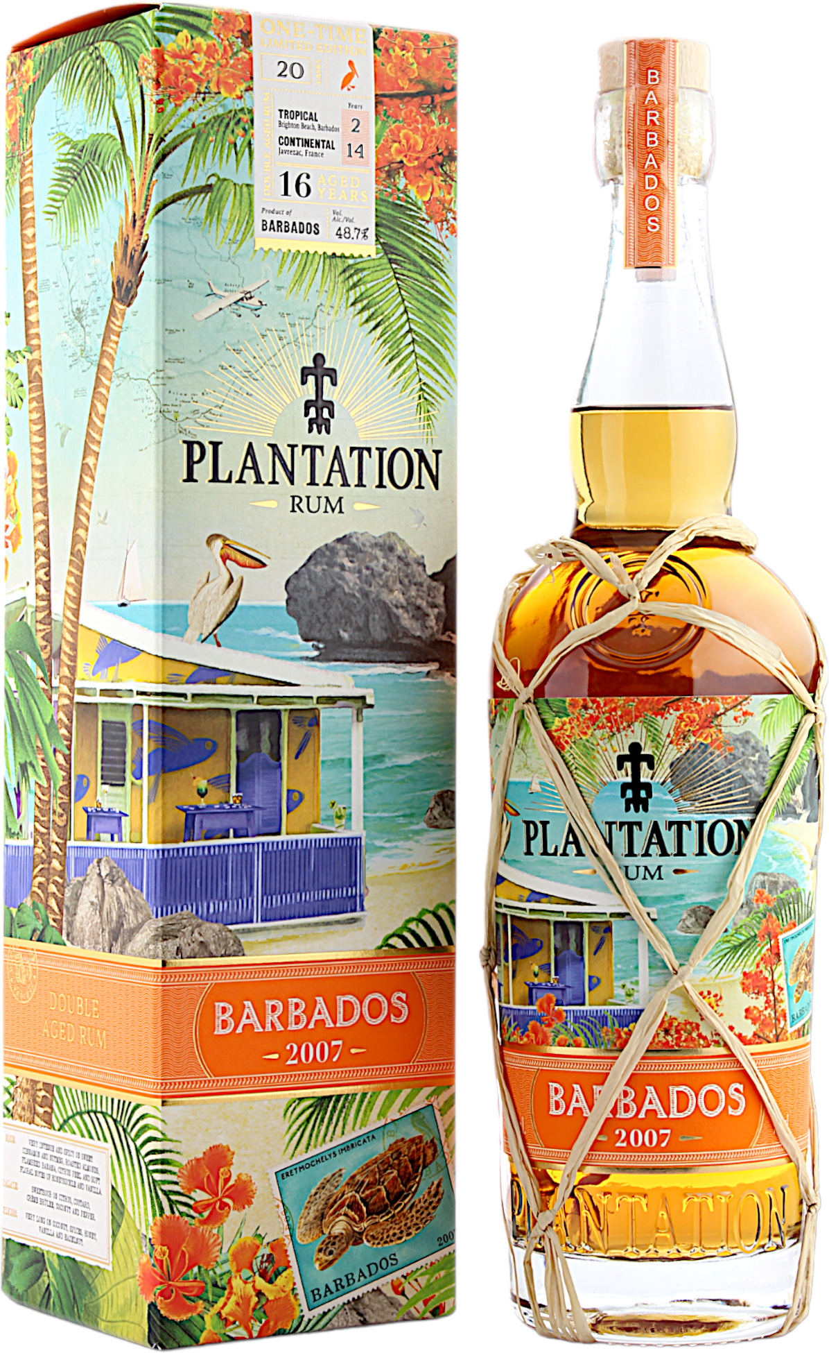 Plantation Rum Barbados 16 Jahre 2007/2023 One-Time Limited Edition 48.7% 0,7l