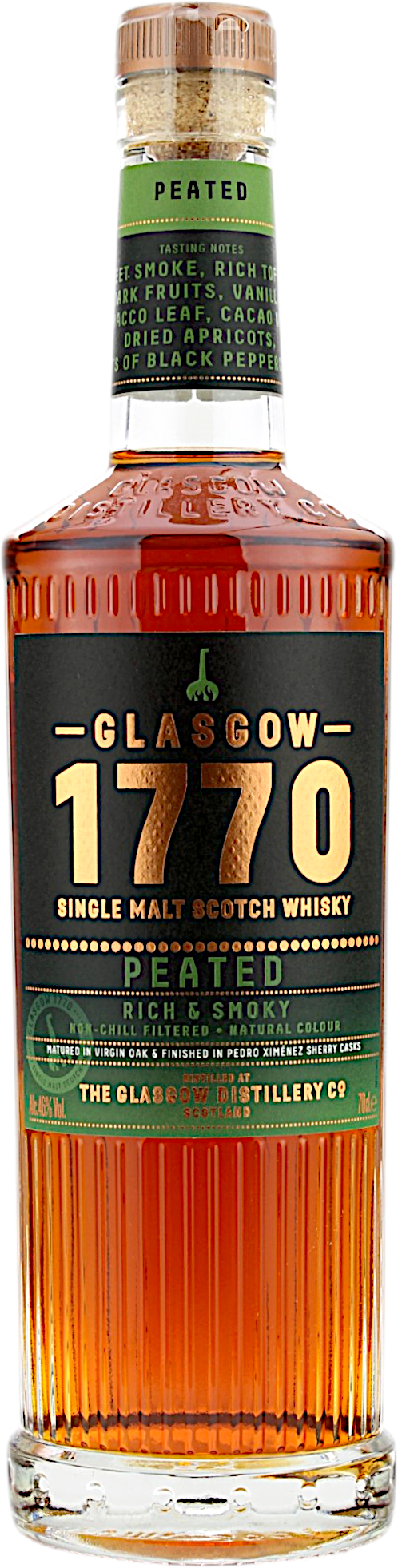 1770 Glasgow Distillery Peated Single Malt Rich & Smoky 46.0% 0,7l
