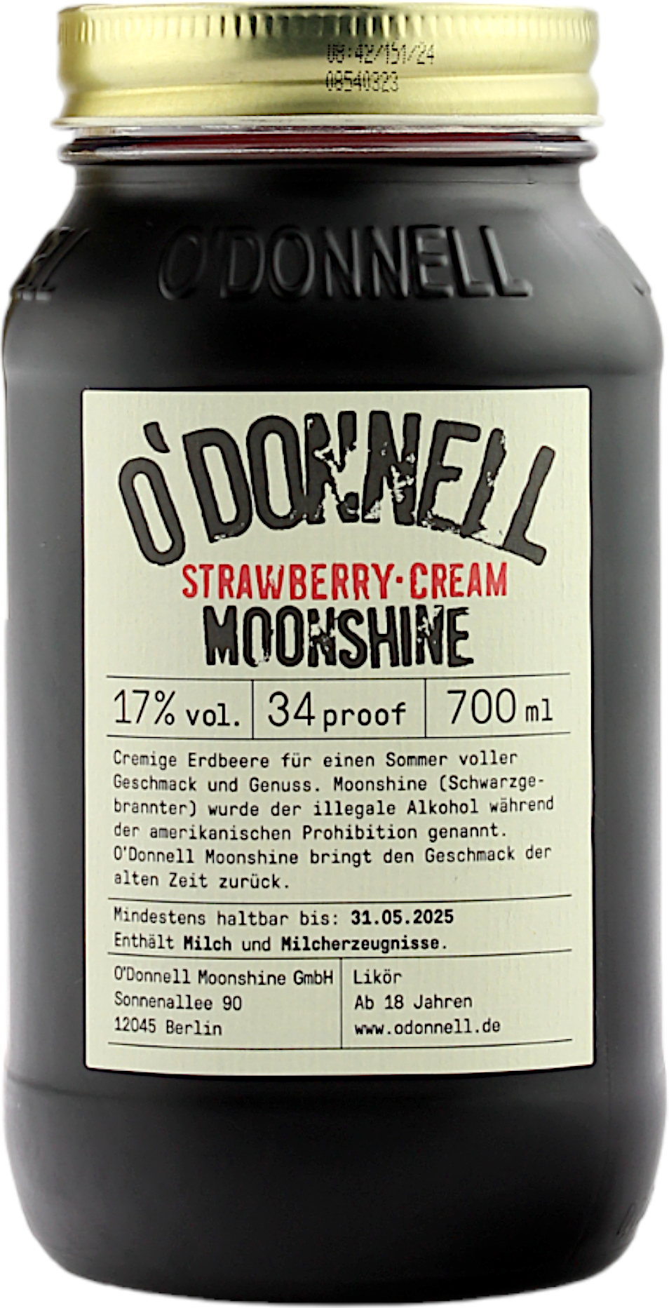 O'Donnell Moonshine Strawberry Cream 17.0% 0,7l 