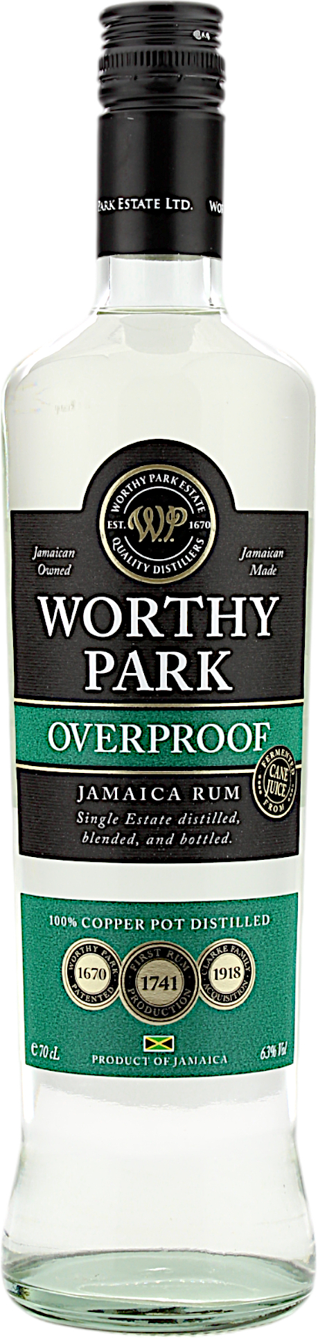 Worthy Park Overproof Jamaica Rum 63.0% 0,7l