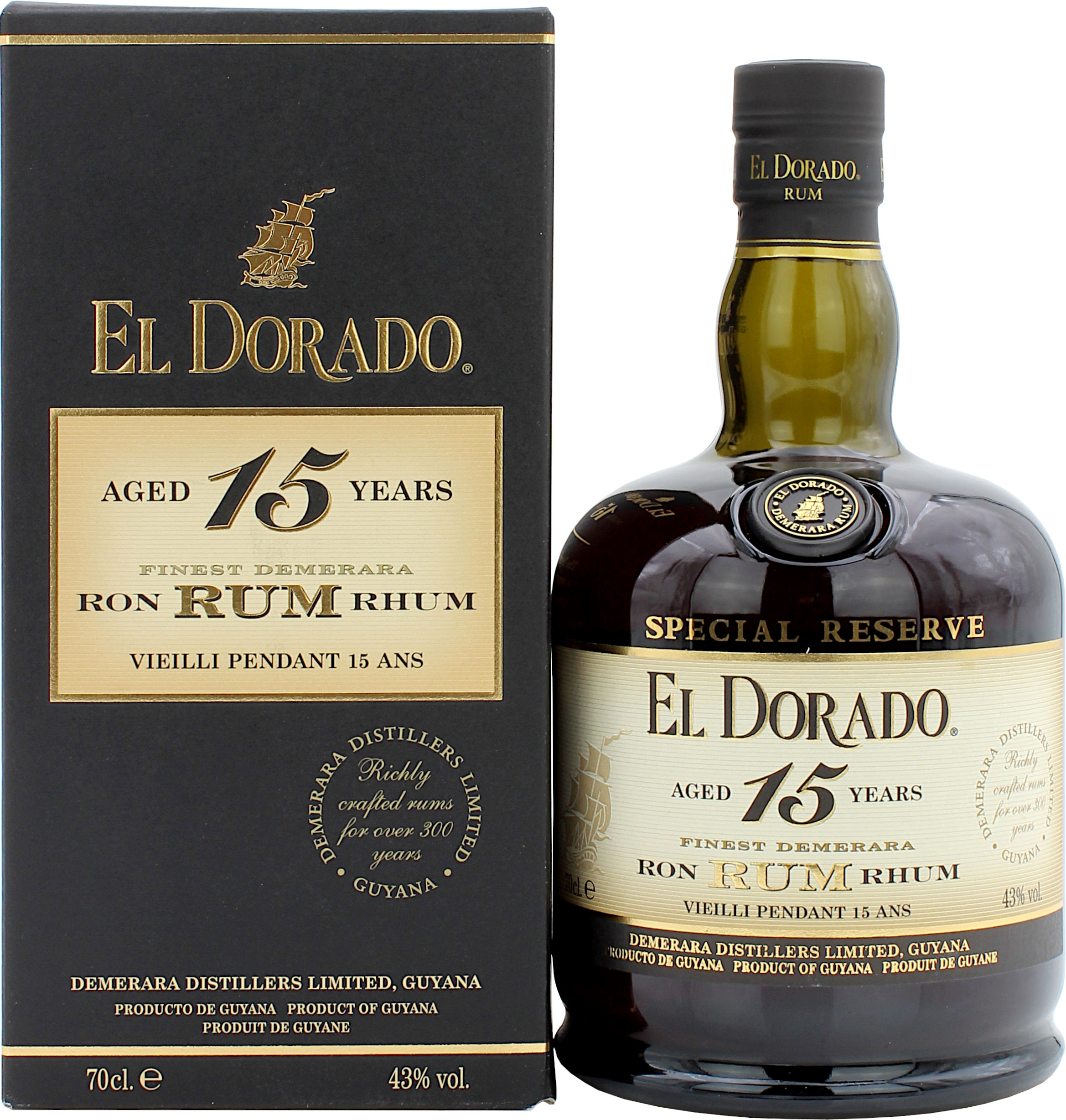 El Dorado Rum 15 Jahre 43% 0,7l