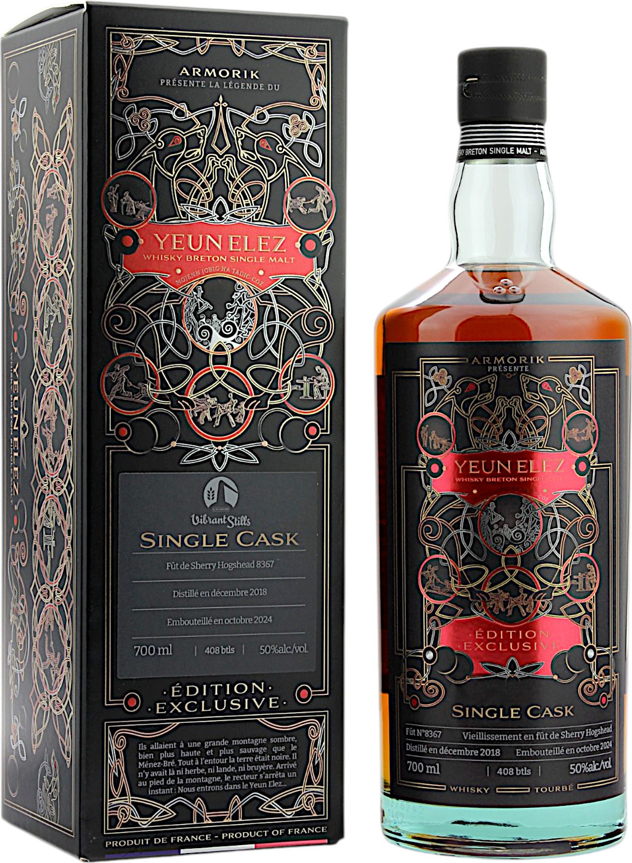 Ohne Umverpackung Armorik 2018/2024 Vibrant Stills Sherry Hogshead #8367 Single Cask 50.0% 0,7l