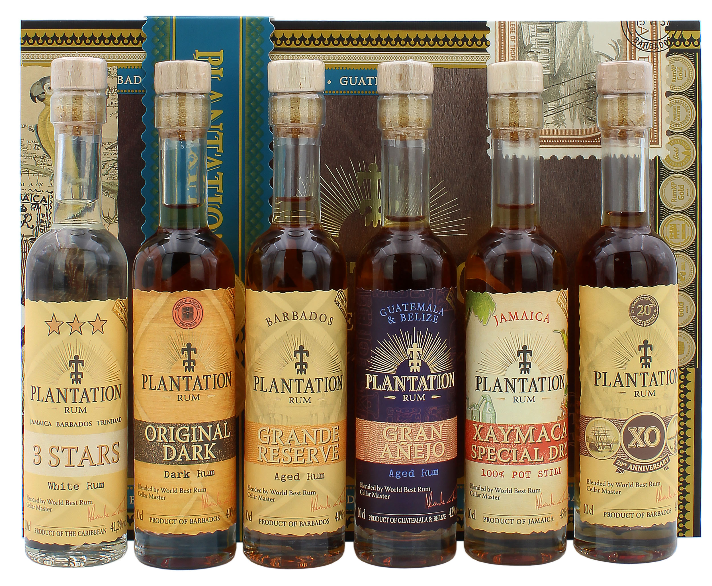 Plantation Barbados Rum Tastingset 41.0% 6x100ml