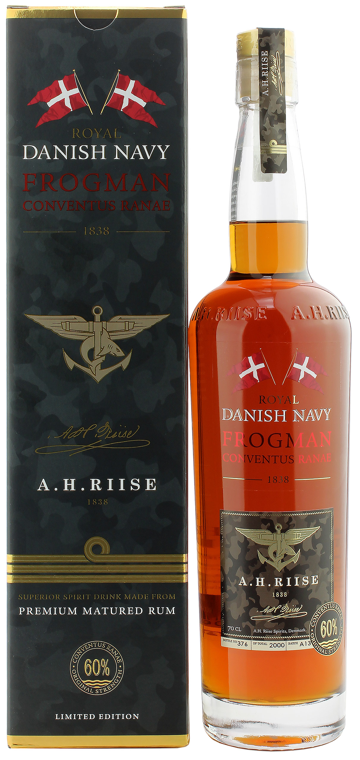 A.H. Riise Danish Navy Frogman Conventus Ranae 60.0% 0,7l