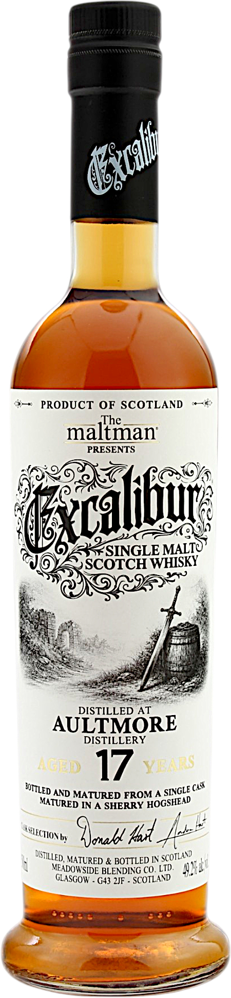 Aultmore 17 Jahre Excalibur Sherry Hogshead 2009 The Maltman 49.2% 0,5l