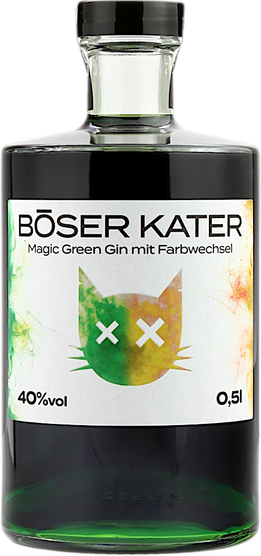 Böser Kater Magic Green Gin mit Farbwechsel 40.0% 0,5l Böser Kater Magic Green Gin mit Farbwechsel 40.0% 0,5l