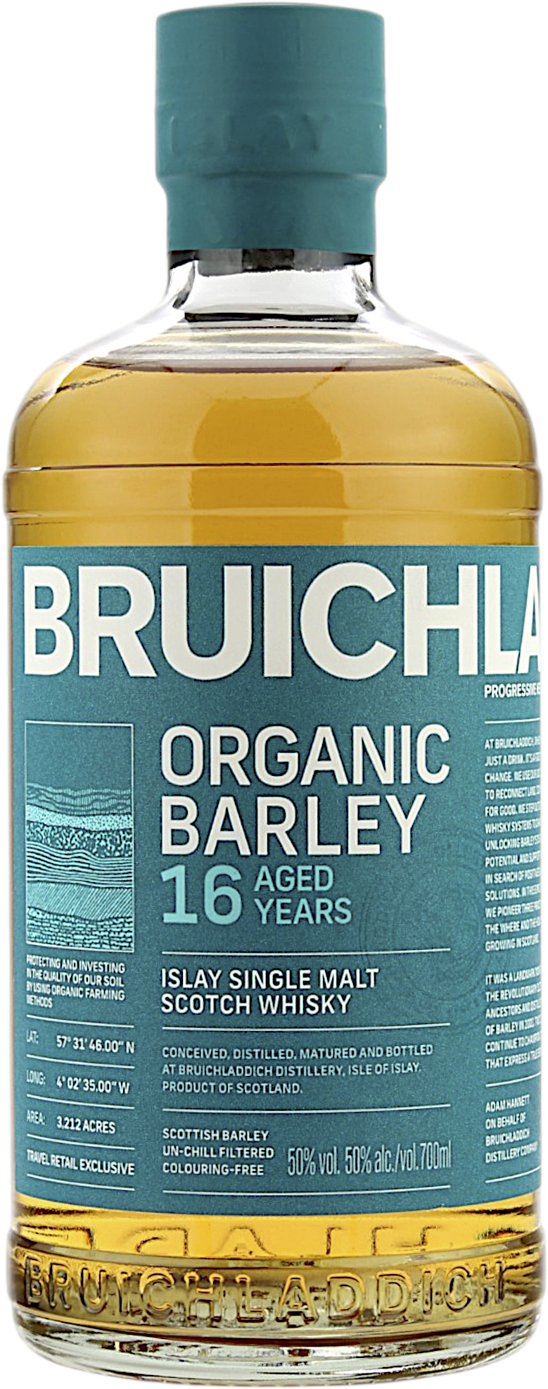 Bruichladdich 16 Jahre Organic Barley 50% Islay Single Malt Whisky 0,7l