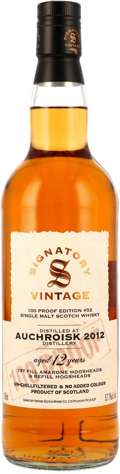 Auchroisk 12 Jahre 2012/2025 Signatory 100 Proof Edition #52 57.1% 0,7l