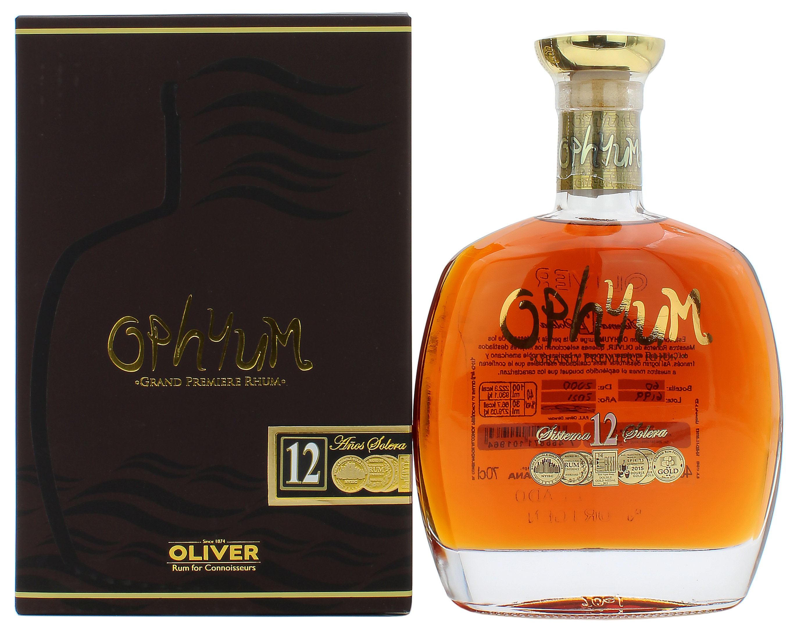 Ophyum Grand Premiere Rhum 12 Años Solera 40.0% 0,7l