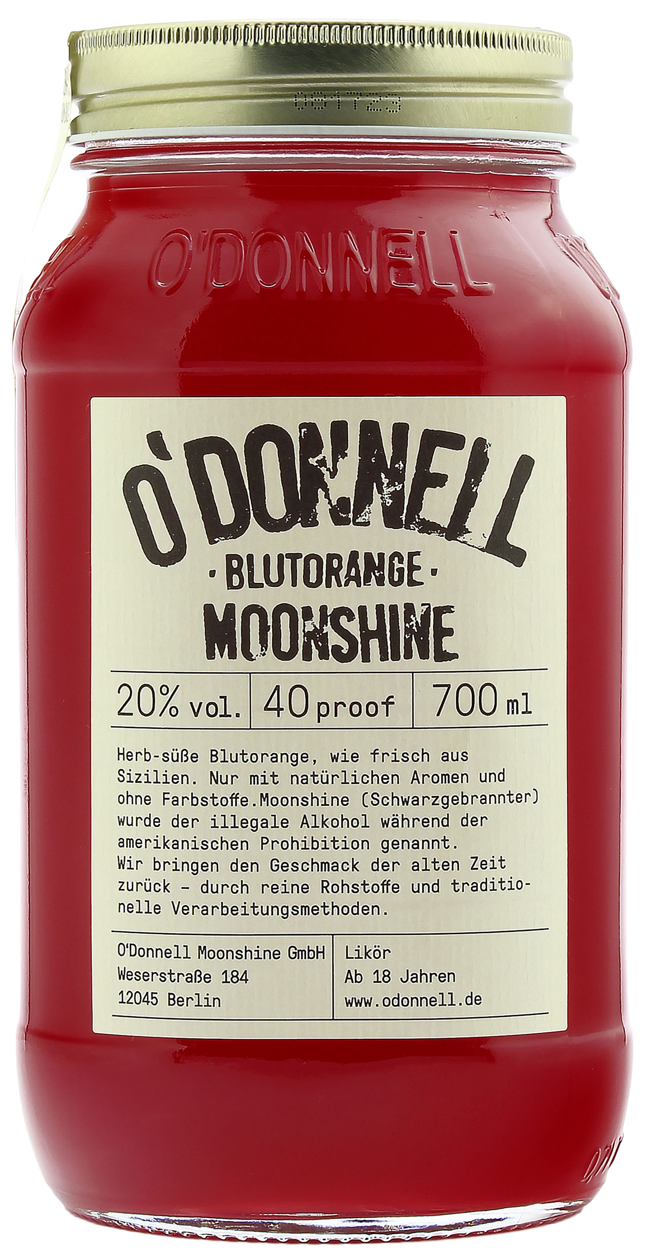 O'Donnell Moonshine Blutorange 20.0% 0,7l