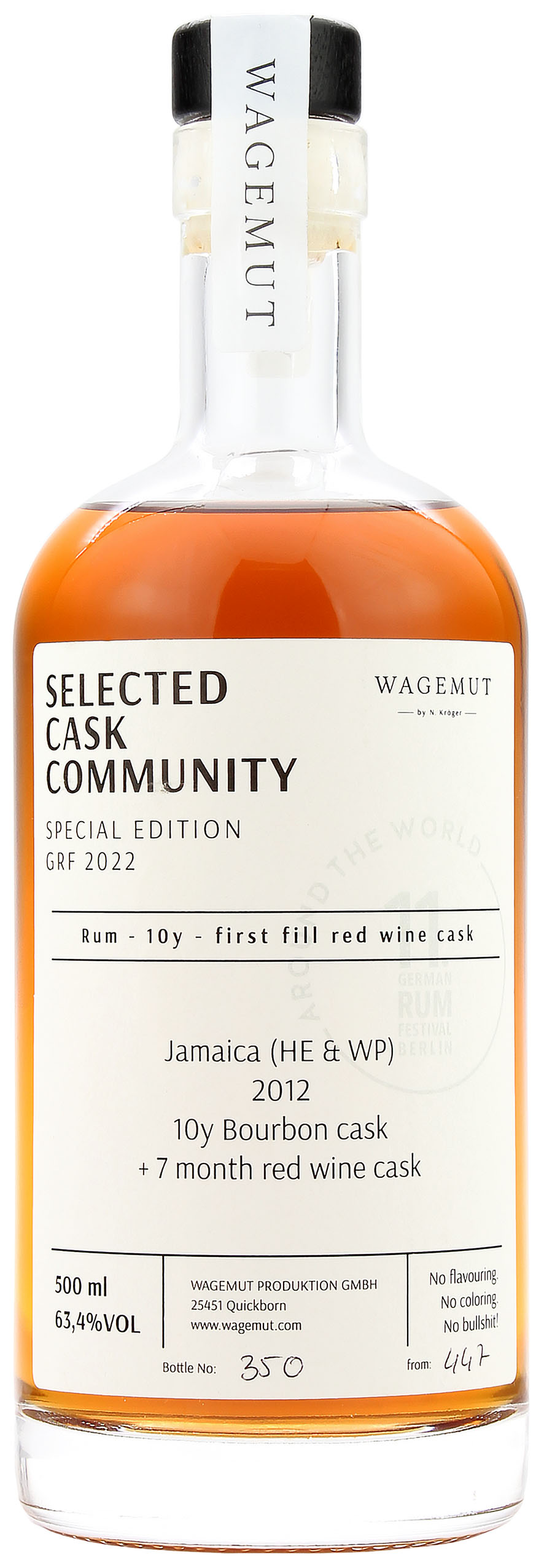 Wagemut Rum 10 Jahre Single Cask Community Edition GRF 2022 63.4% 0,5l