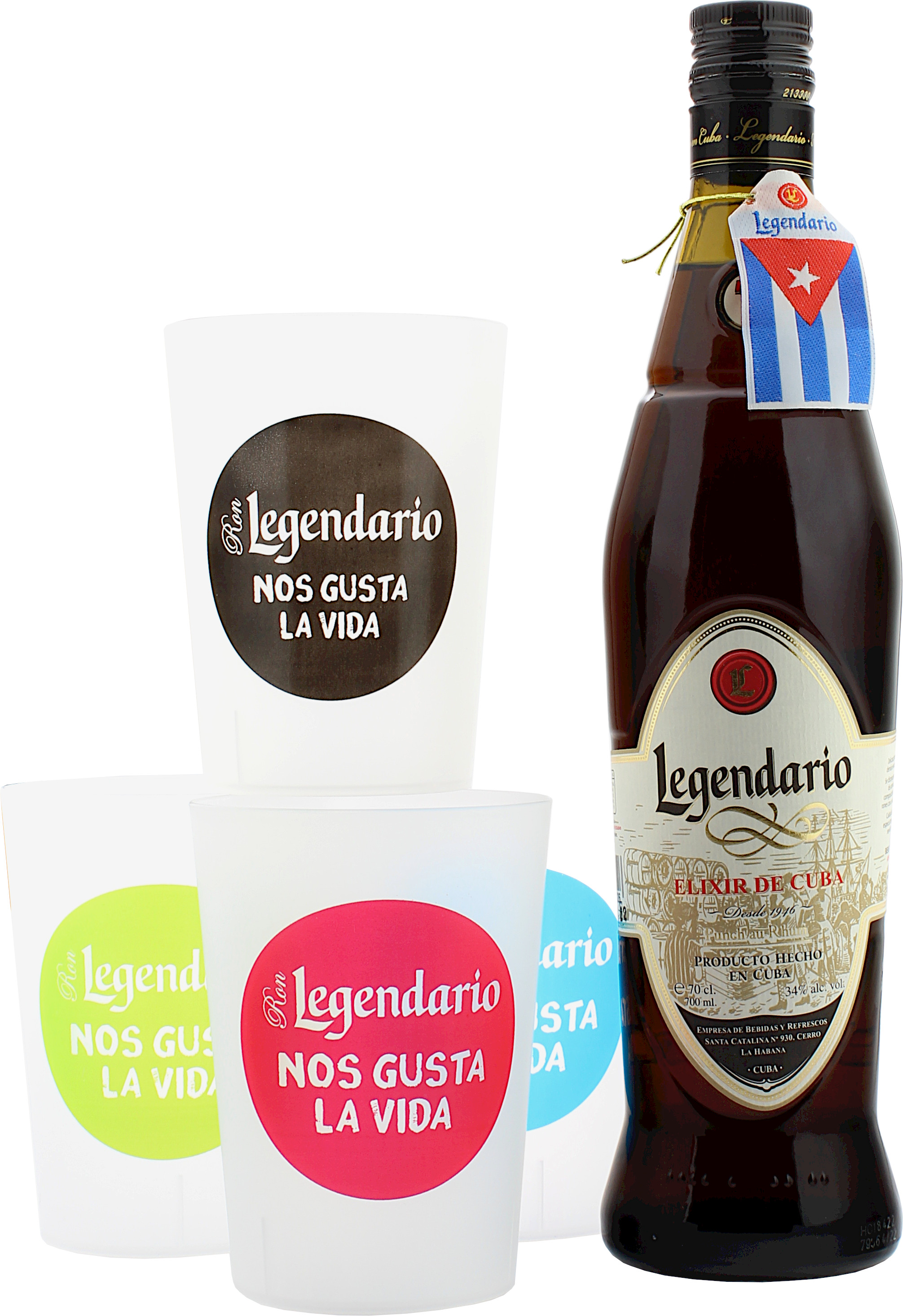Legendario Elixir de Cuba Geschenkset Summer Time 34.0% 0,7l
