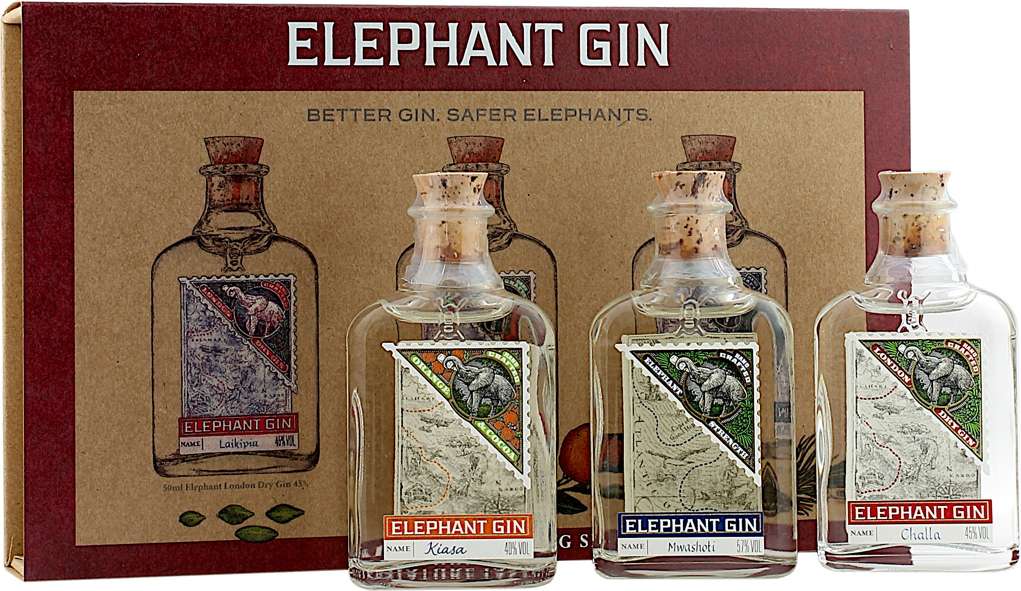 Elephant Gin Miniatur Tasting Set 47.3% 150ml
