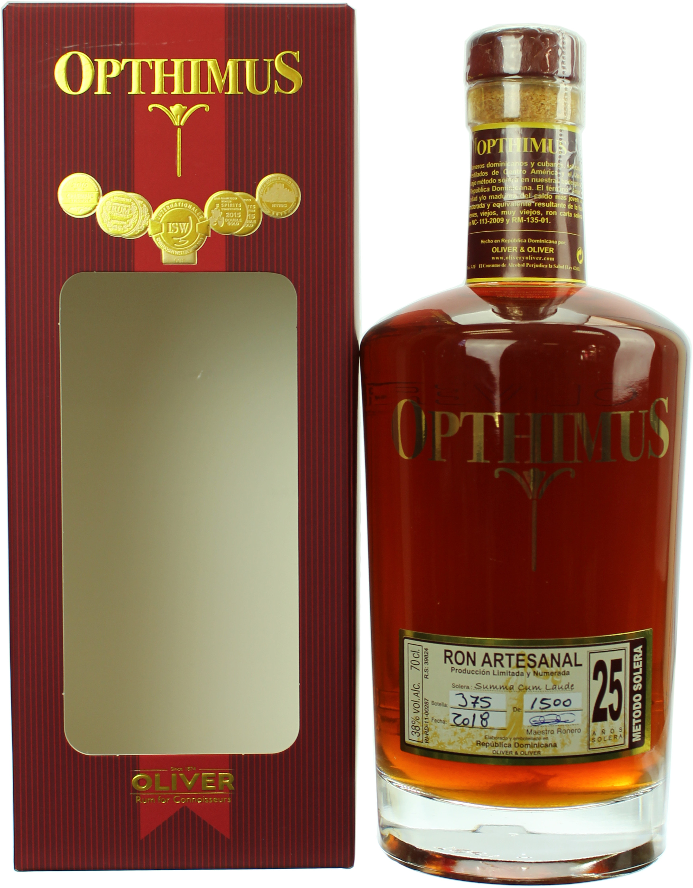 Opthimus 25 Jahre Summa Cum Laude Rum 38.0% 0,7l