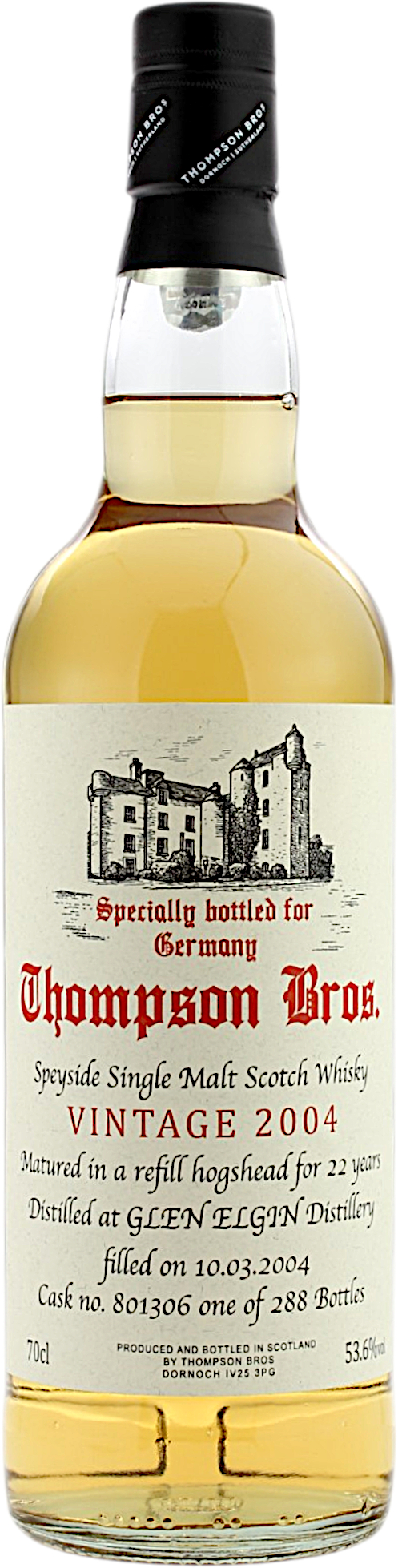 Glen Elgin 22 Jahre 2004/2026 Refill Hogshead #801306 Thompson Bros. 53.6% 0,7l