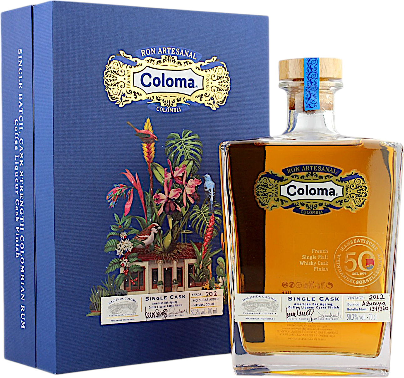Coloma Single Cask Vintage 2012 Coffee Liqueur Cask & French Whisky Cask Finish 50.3% 0,7l