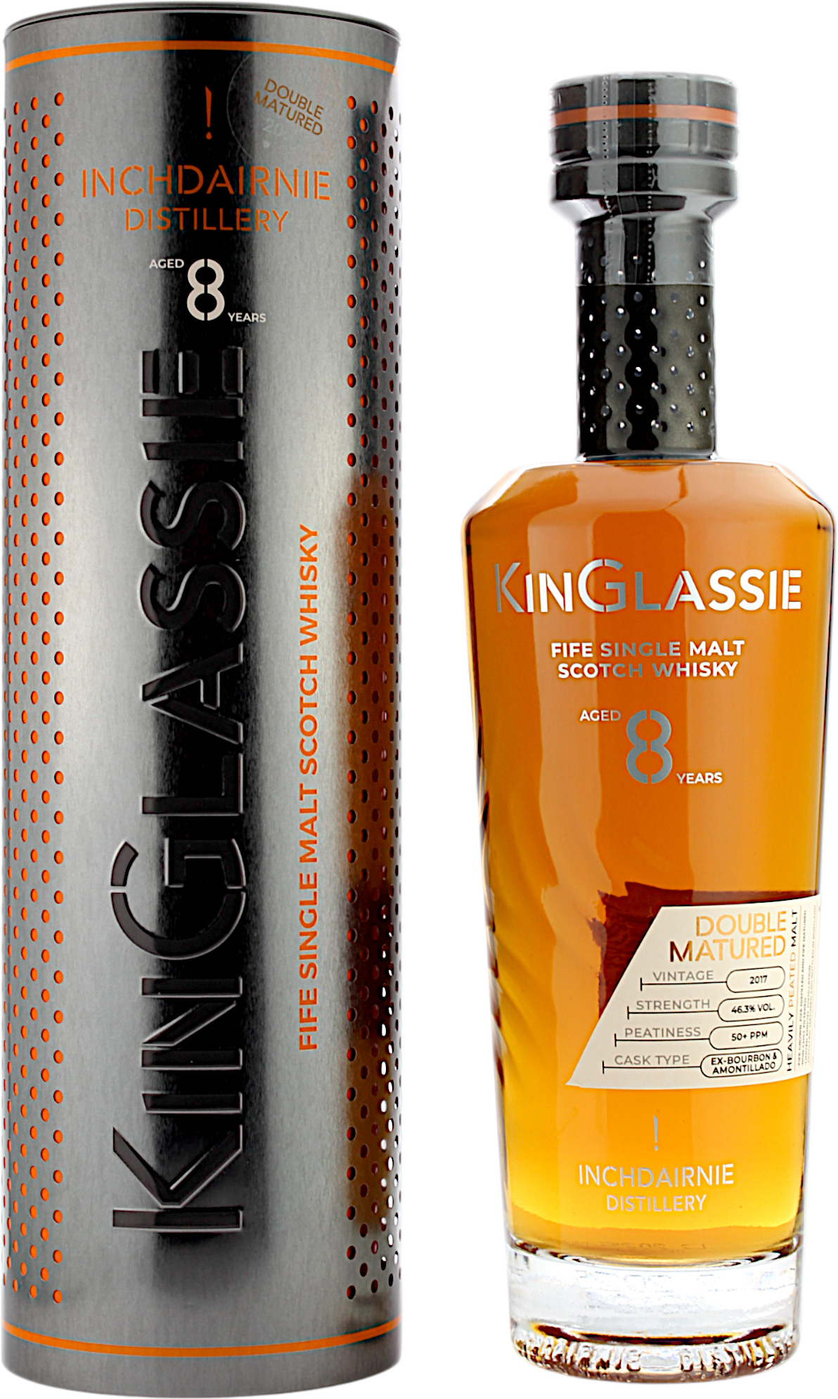 KinGlassie 8 Jahre 2017/2025 Double Matured Fife Single Malt Scotch Whisky 46.3% 0,7l