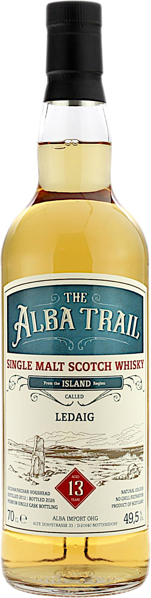 Ledaig 13 Jahre 2012/2026 Dechar/Rechar Hogshead The Alba Trail 49.5% 0,7l
