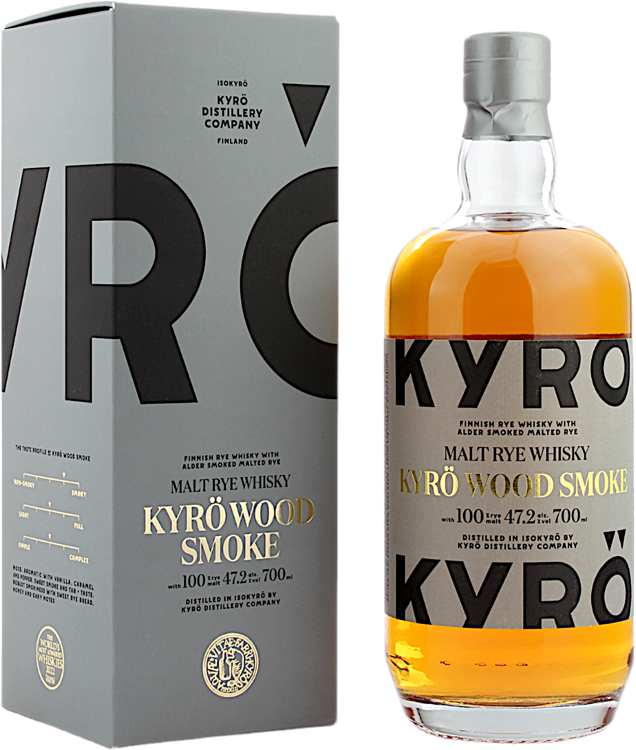 Kyrö Wood Smoke Malt Rye Whisky 47.2% 0,7l