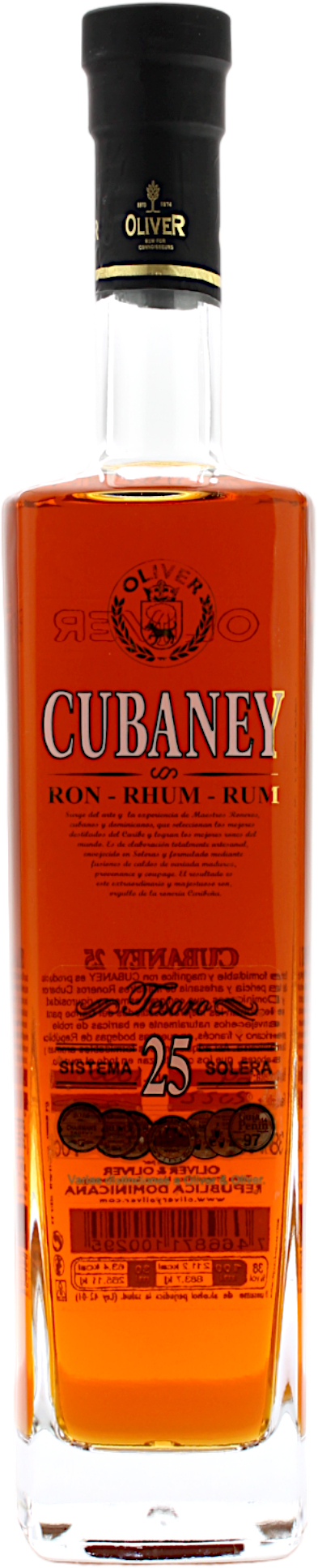 Ron Cubaney 25 Jahre Tesoro 38.0% 0,7l