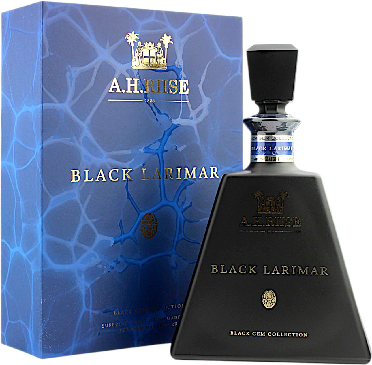 A.H. Riise Black Larimar The Black Gem Collection 45.2% 0,7l