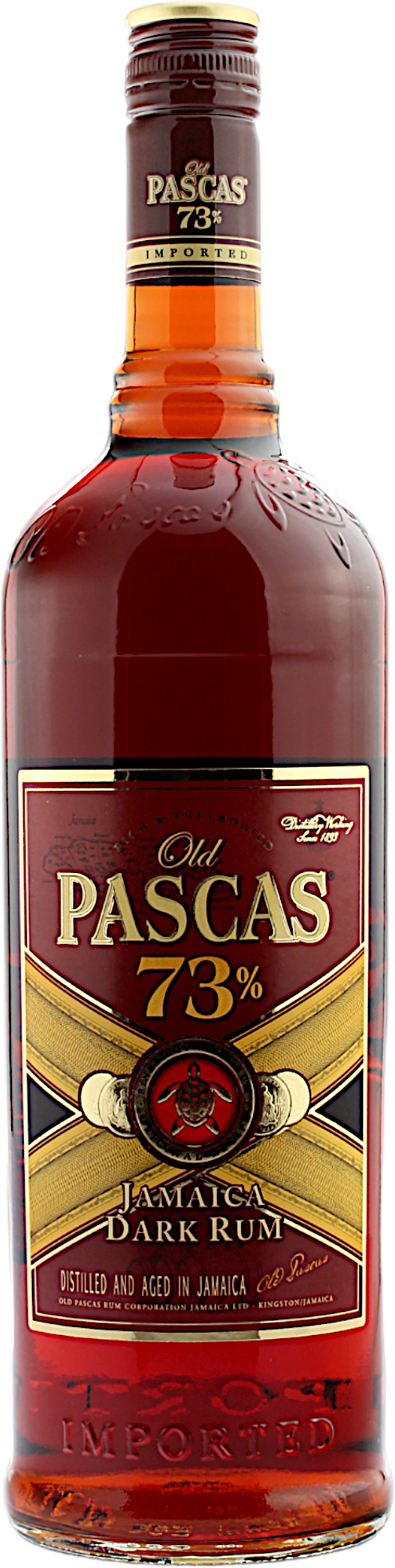 Old Pascas Jamaica Overproofed Rum 73.0% 1 Liter