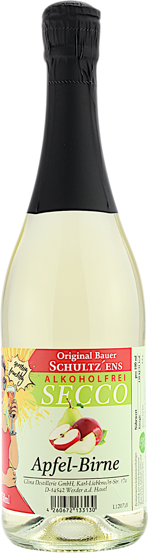 Glina Secco Alkoholfrei Apfel-Birne 0,75l