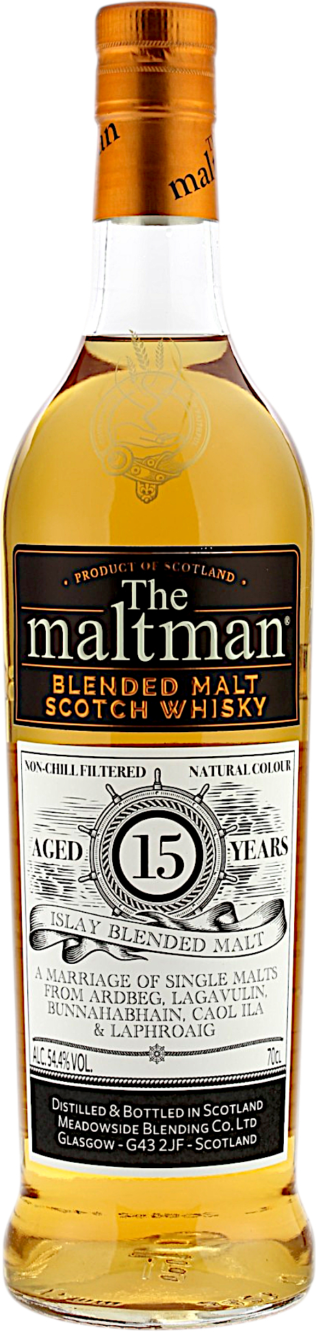 Islay Blended Malt 15 Jahre Bourbon Cask The Maltman 54.4% 0,7l