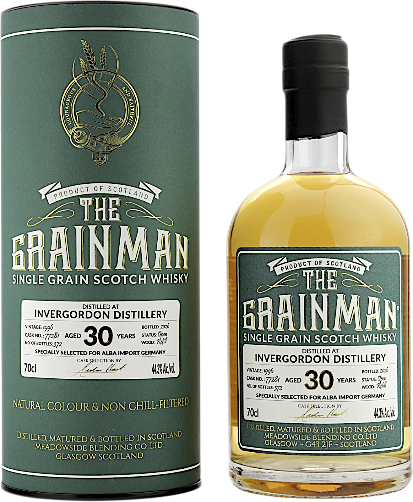 The Grainman Invergordon 30 Jahre 1996/2026 Bourbon Cask 44.3% 0,7l