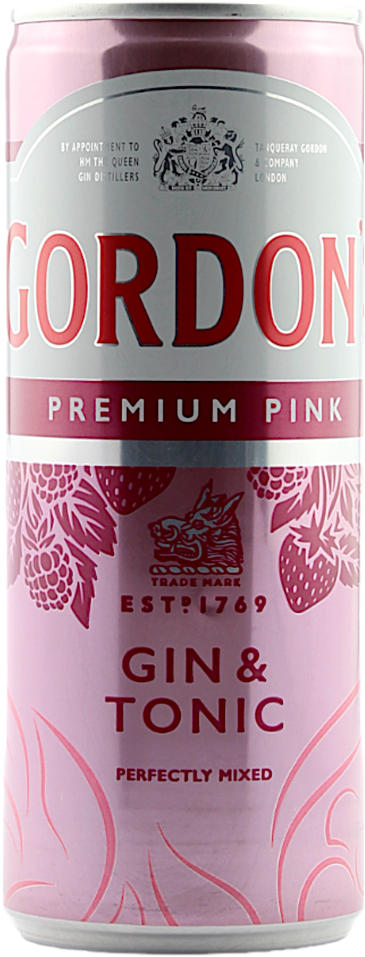 Gordon's Pink Premium Gin & Tonic Water Mix-Getränk (Einweg) 10.0% 0,25l