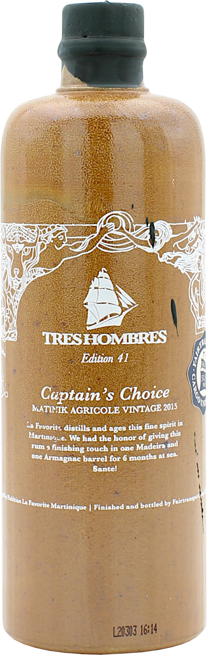 Tres Hombres Ed. 41 Matinik Agrigole Vintage 2015 Captains Choice 51.5% 0,5l