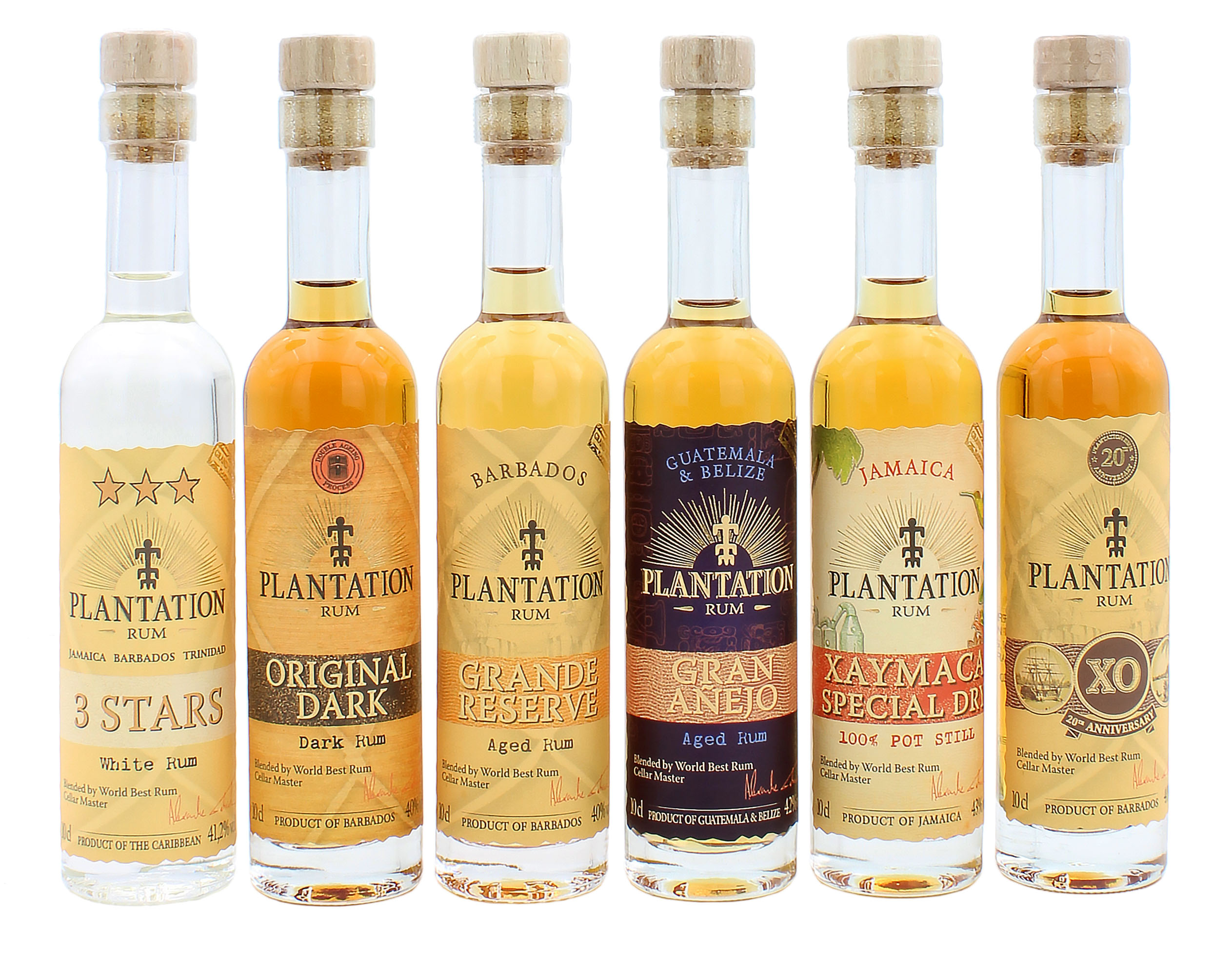 Plantation Barbados Rum Tastingset 41.0% 6x100ml