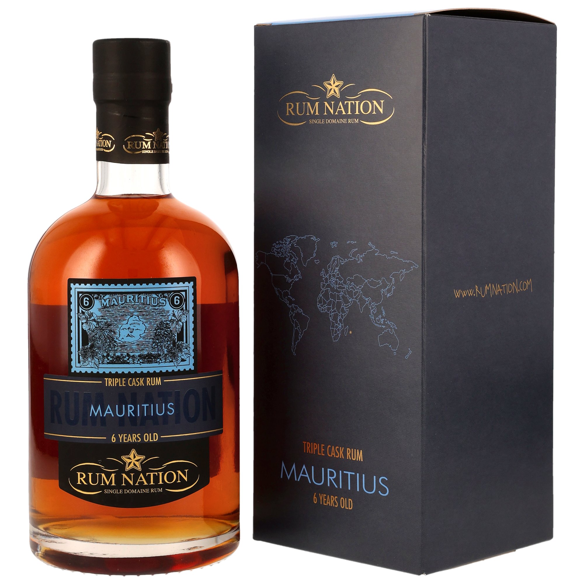 Rum Nation 6 Jahre Mauritius Triple Cask Rum 43.0% 0,7l