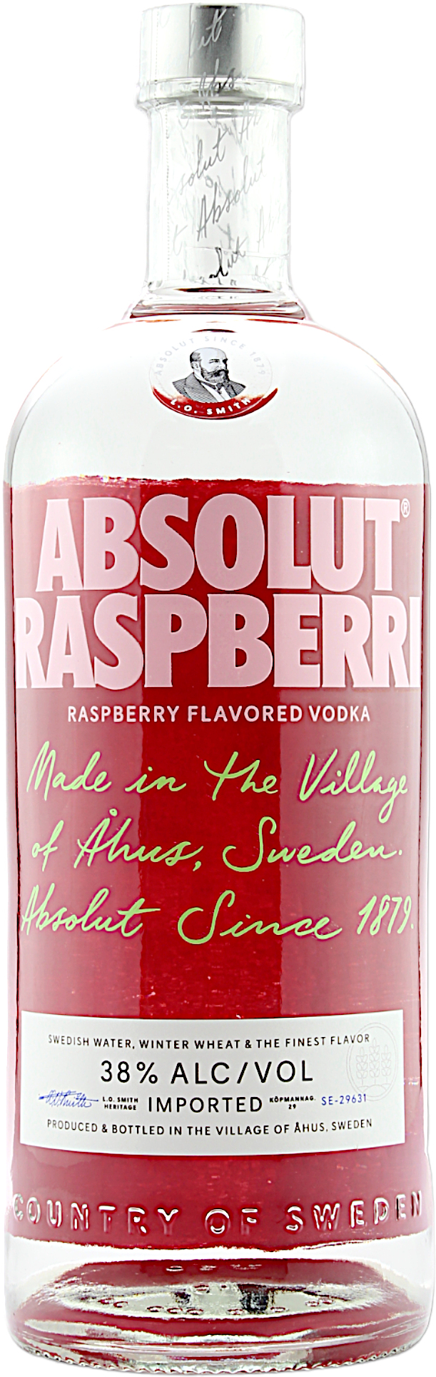 Absolut Vodka Raspberri 38.0% 1 Liter