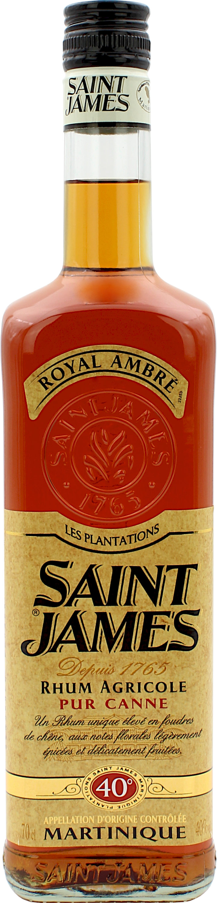 Rhum Royal Ambré agricole SAINT JAMES