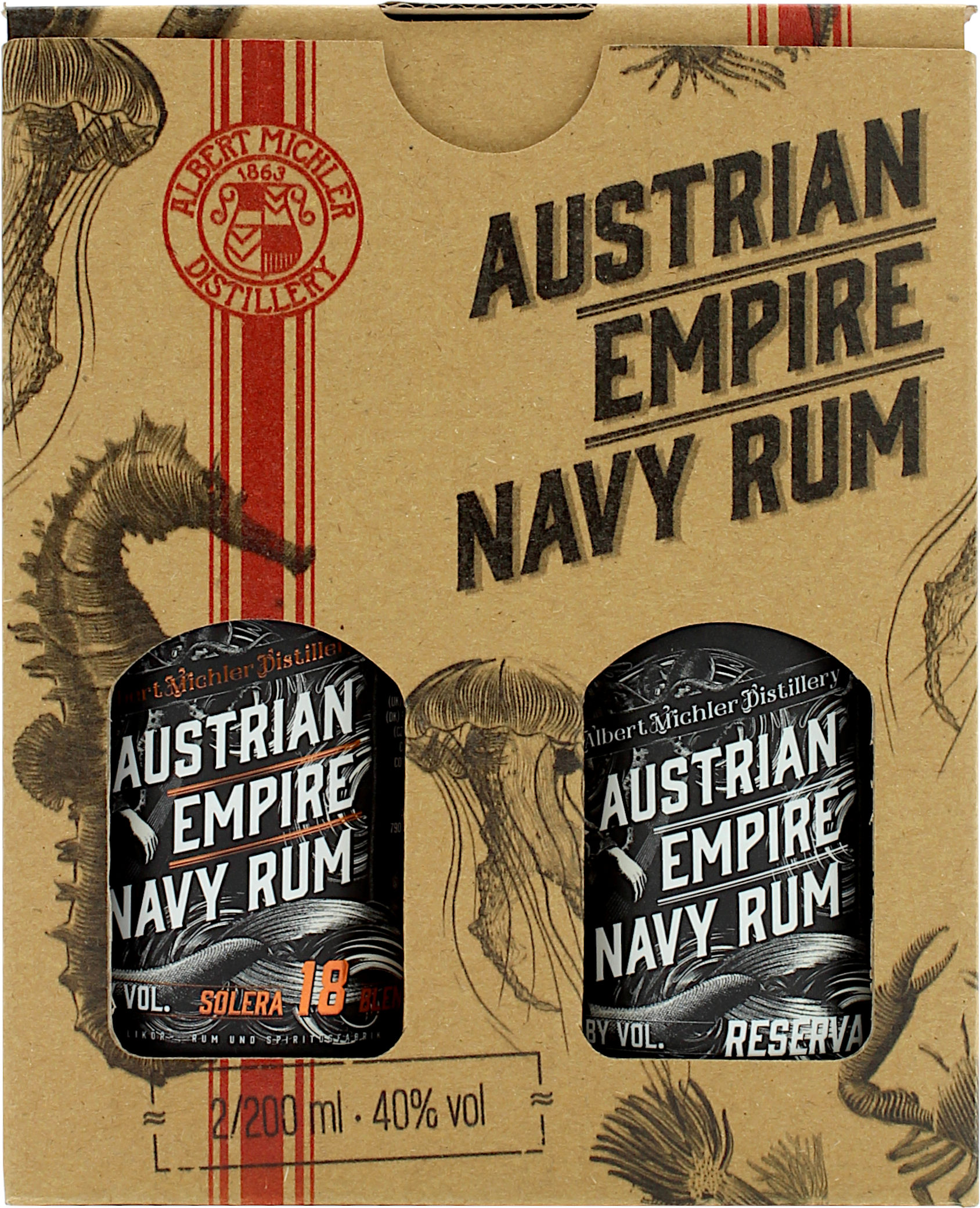 Austrian Empire Navy Rum Reserva 1863 + Solera 18 Jahre 40.0% 2x200ml