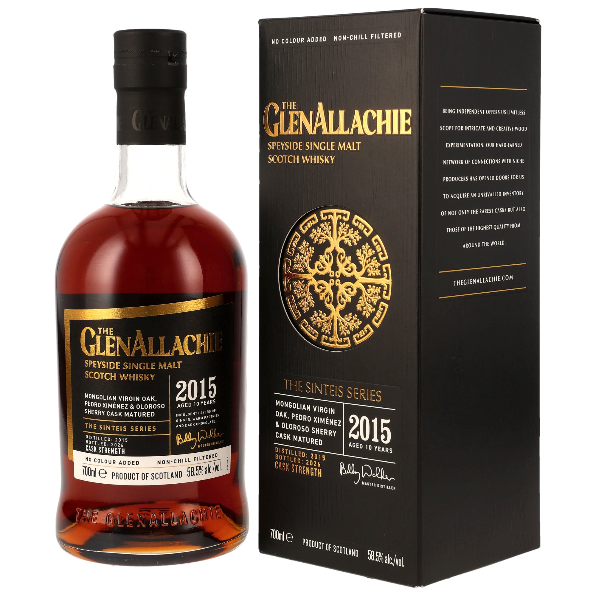 GlenAllachie 10 Jahre 2015/2026 Sinteis Series Part IV Mongolian Virgin Oak, PX & Oloroso Sherry Casks 58.5% 0,7l