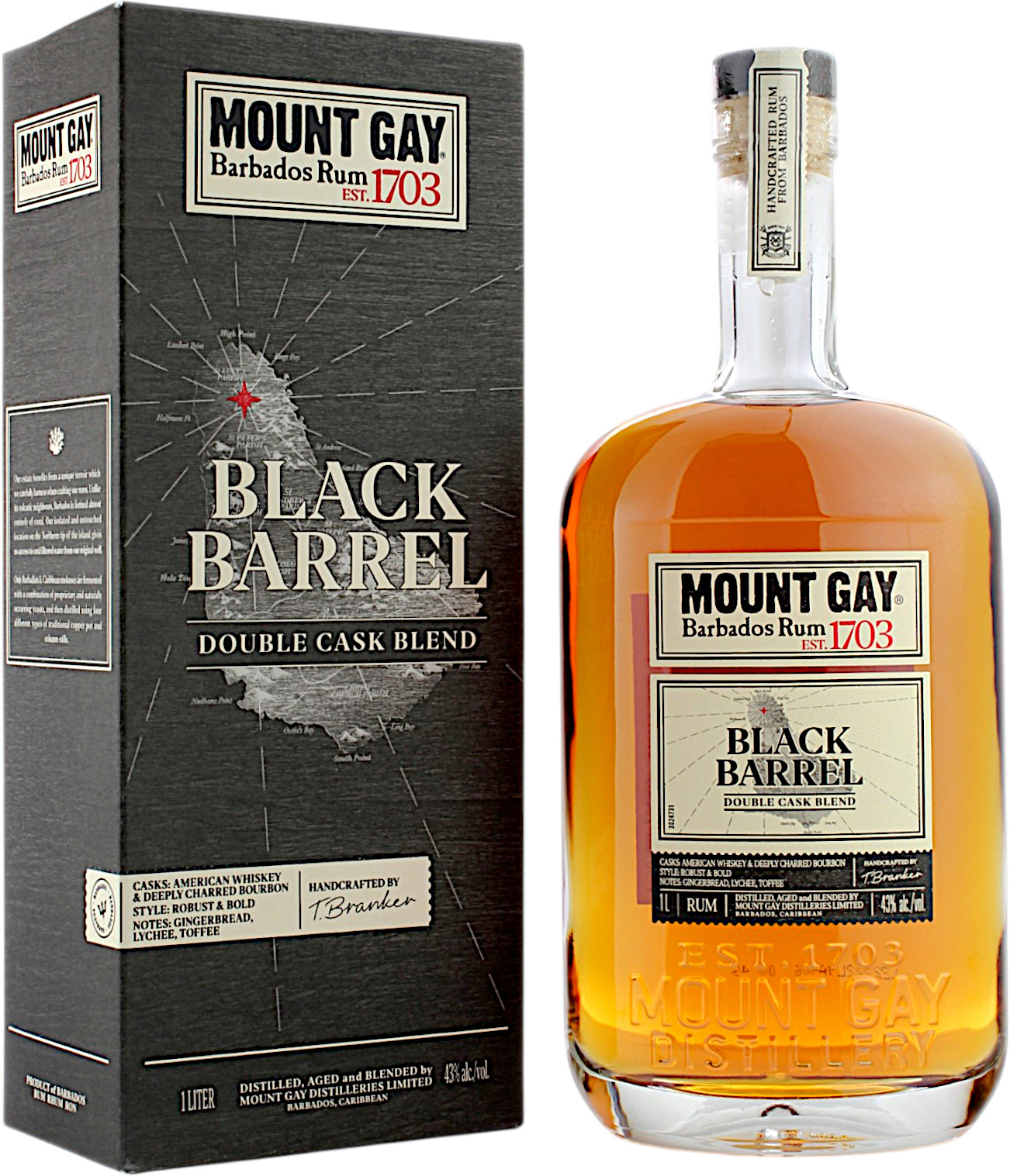 Mount Gay Black Barrel Double Cask 43.0% 1 Liter