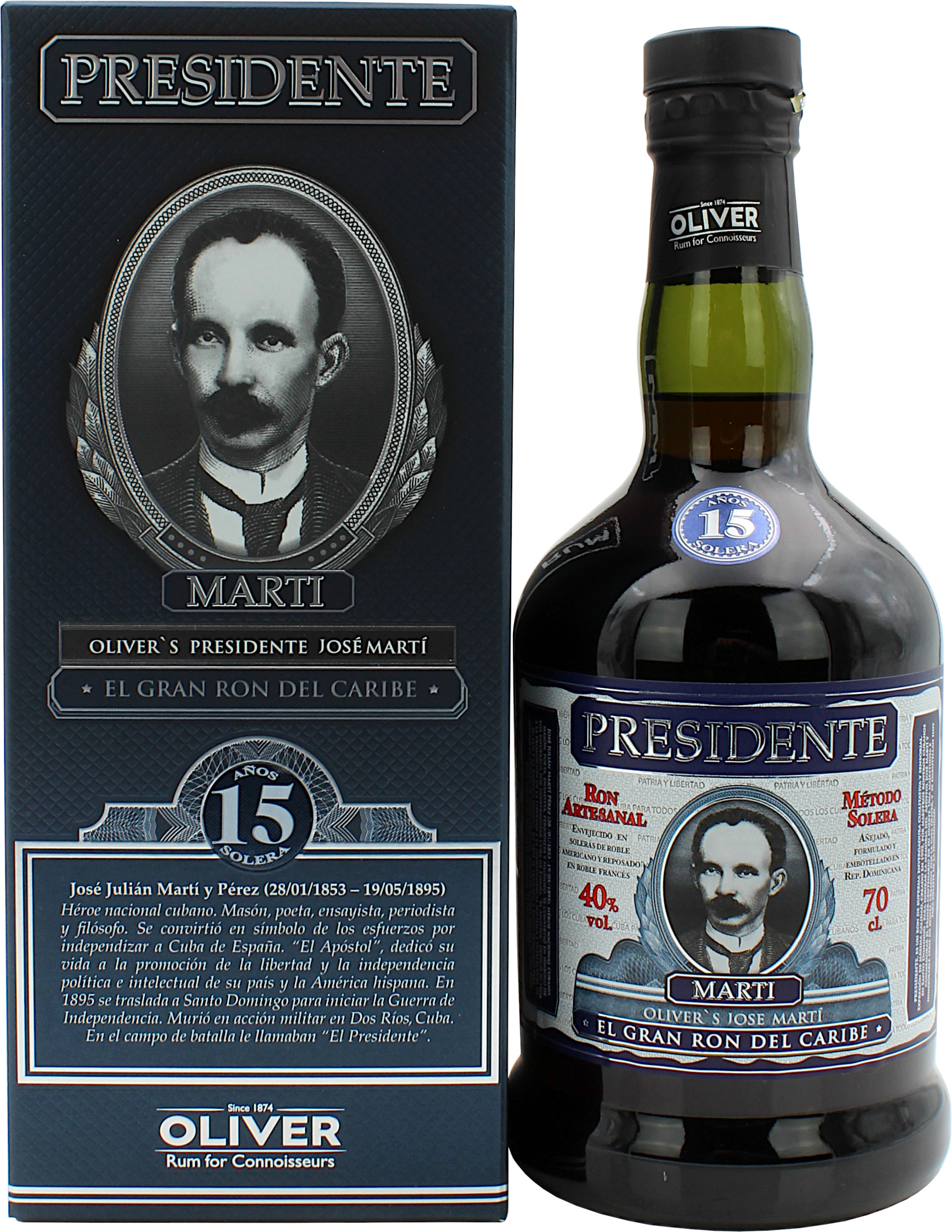 Presidente Marti Rum 15 Jahre 40.0% 0,7l