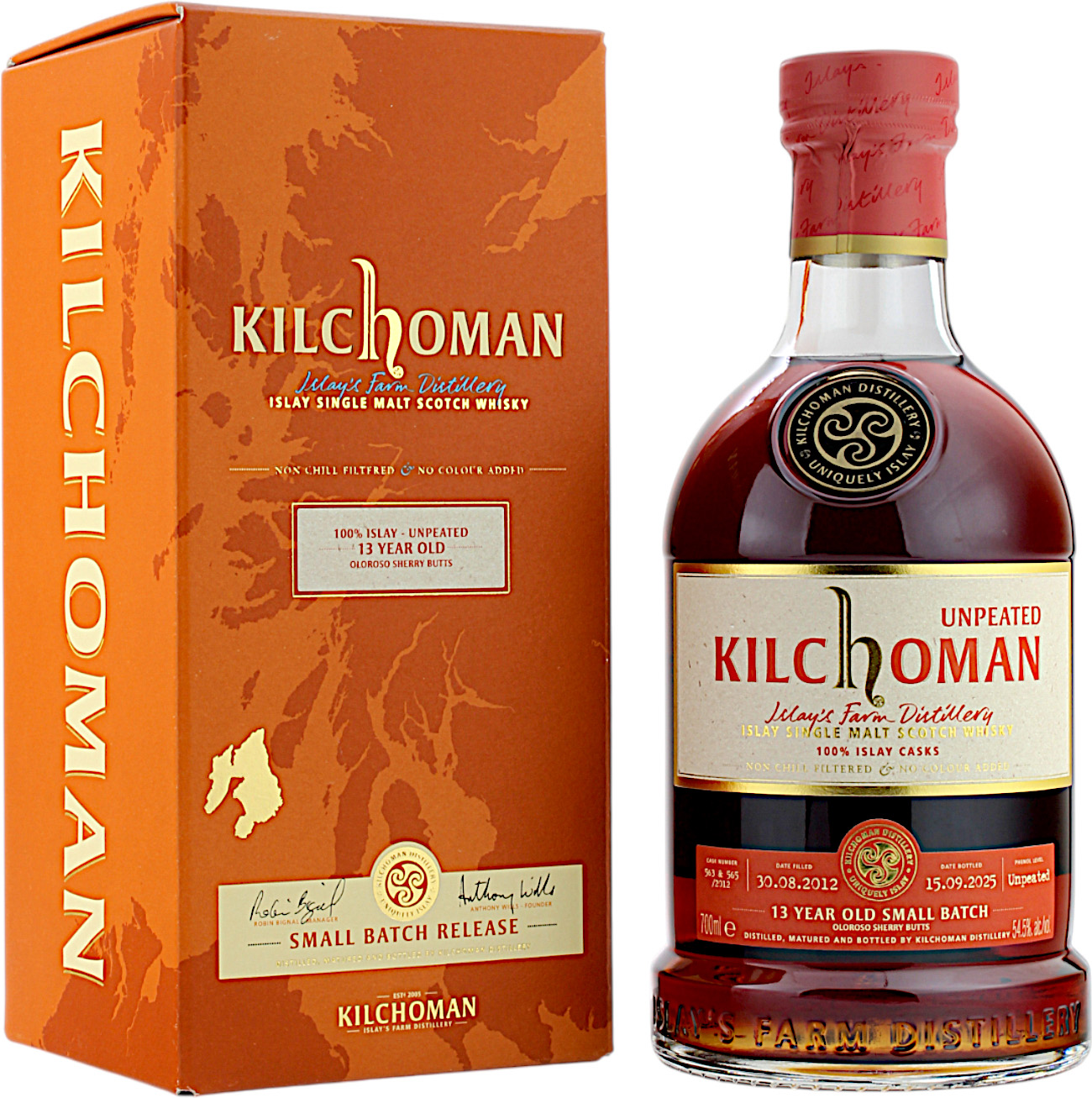 Kilchoman 13 Jahre 2012/2025 Unpeated Oloroso Sherry Butts 54.5% 0,7l