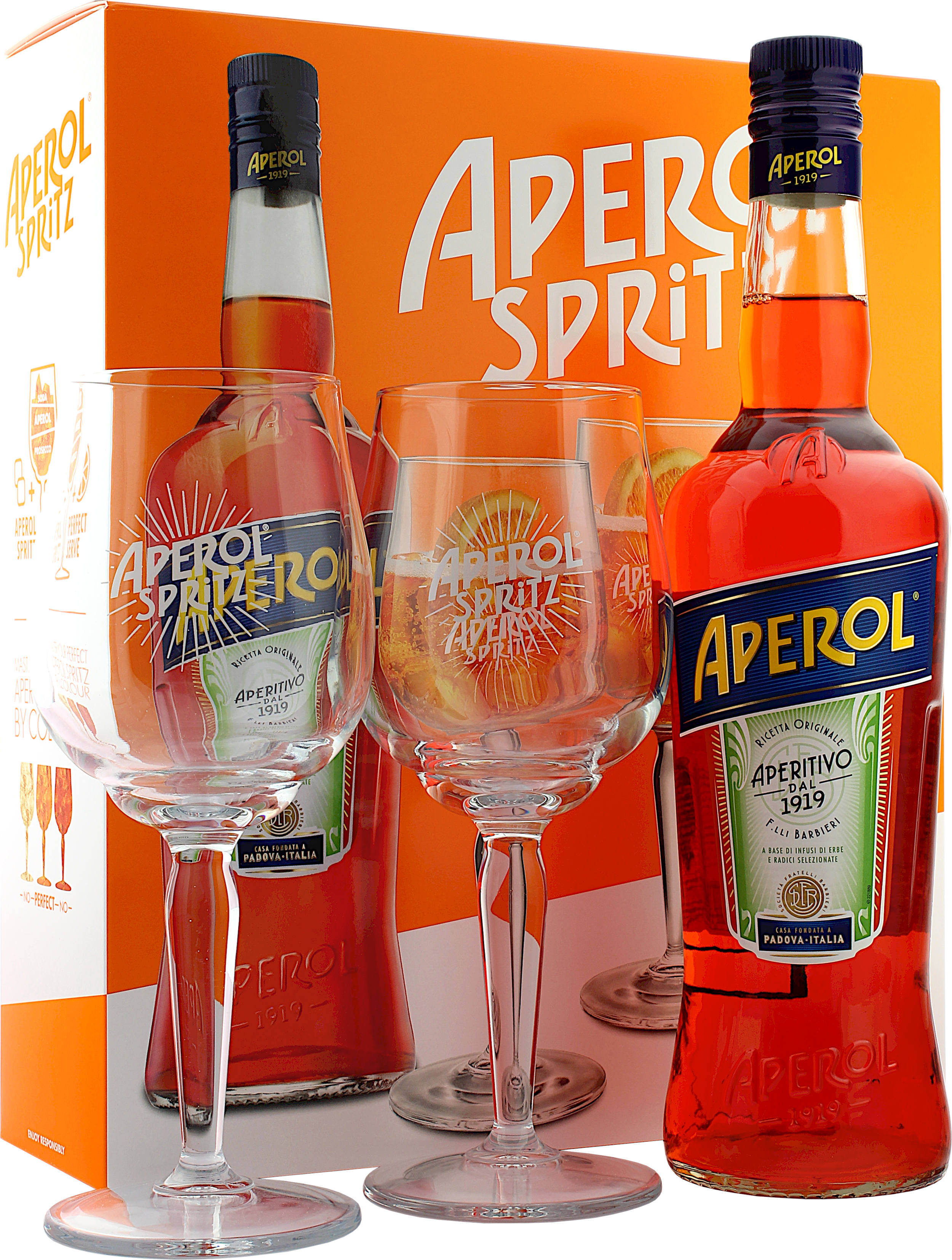 Aperol Aperitivo Geschenkset mit 2 Gläser 11.0% 0,7l
