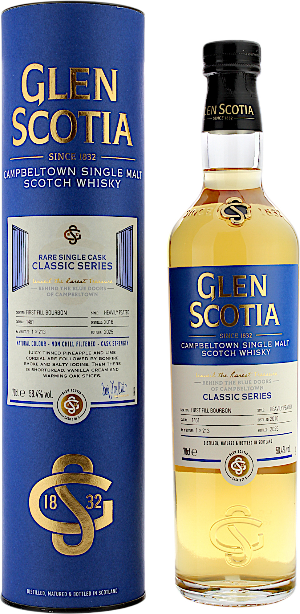 Glen Scotia 2016 Behind the Blue Doors - Classic Series Cask 3/5 - First Fill Bourbon 58.4% 0,7l