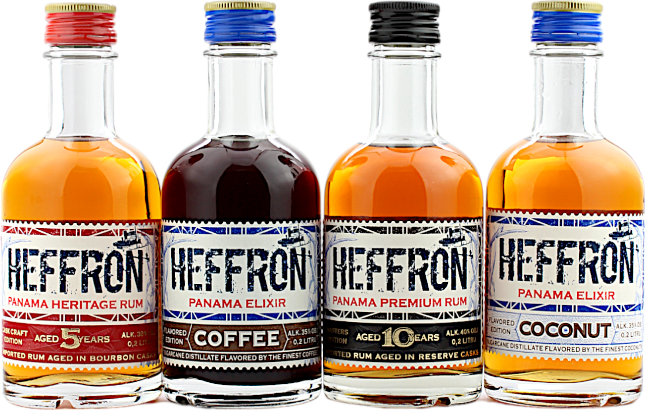 Heffron Panama Rum Premium Tasting Set 37.0% 4x0,2l