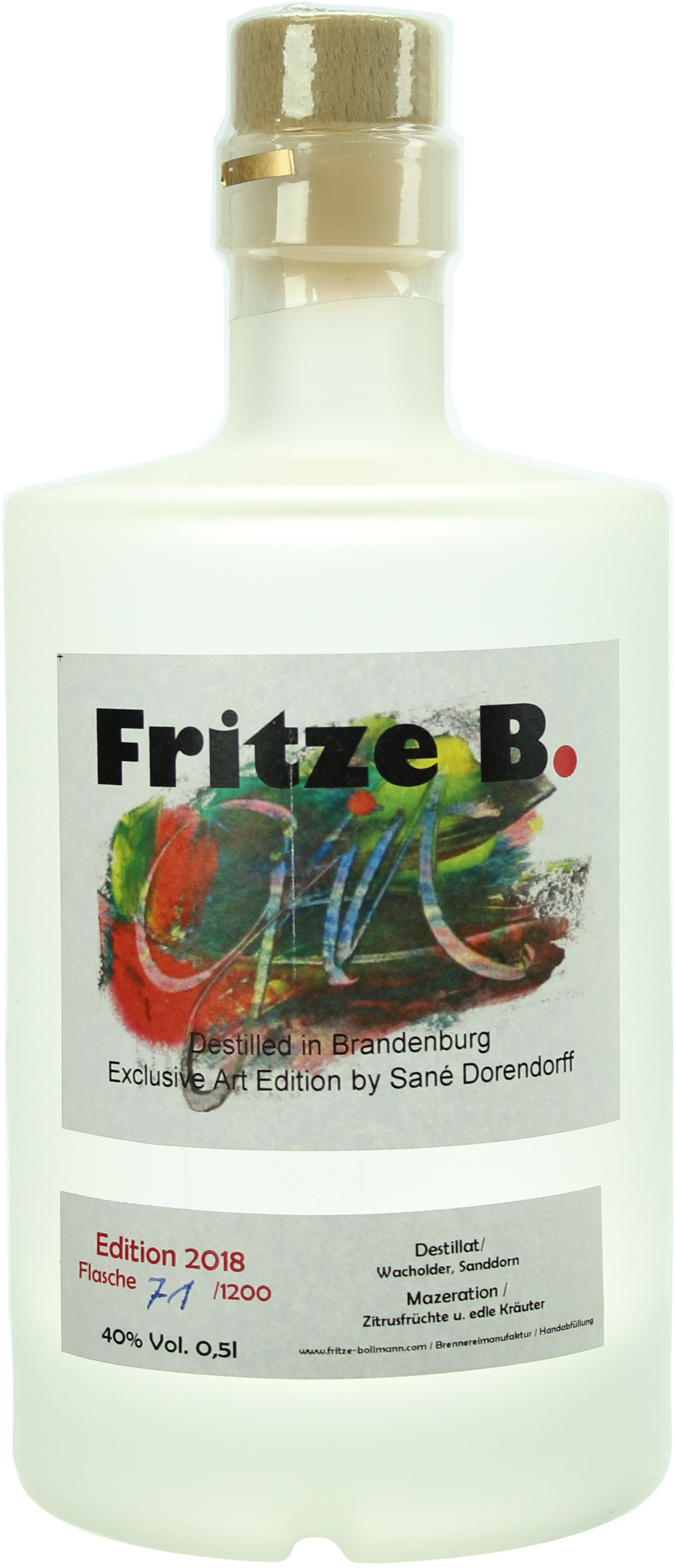 Fritze B. Gin Sanddorn Edition 40.0% 0,5l