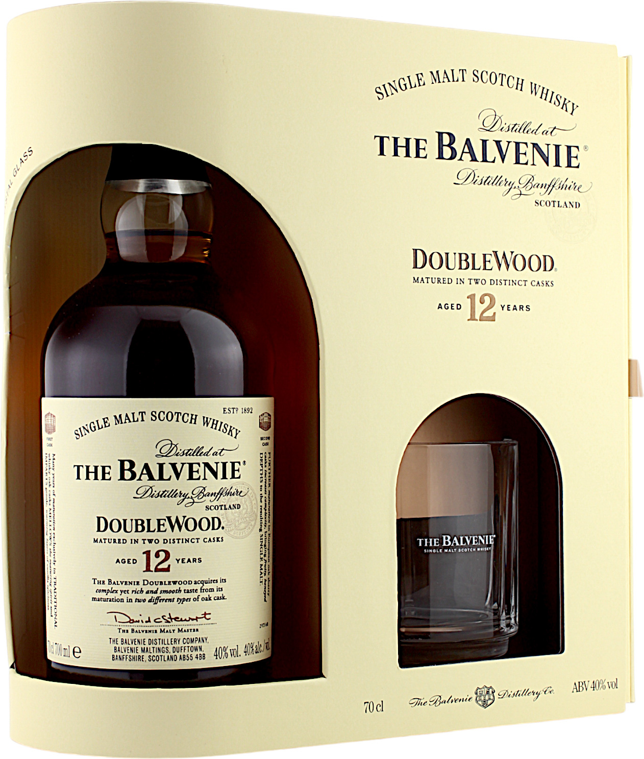 Balvenie Double Wood 12 Jahre Geschenkset mit Tumbler 40.0% 0,7l