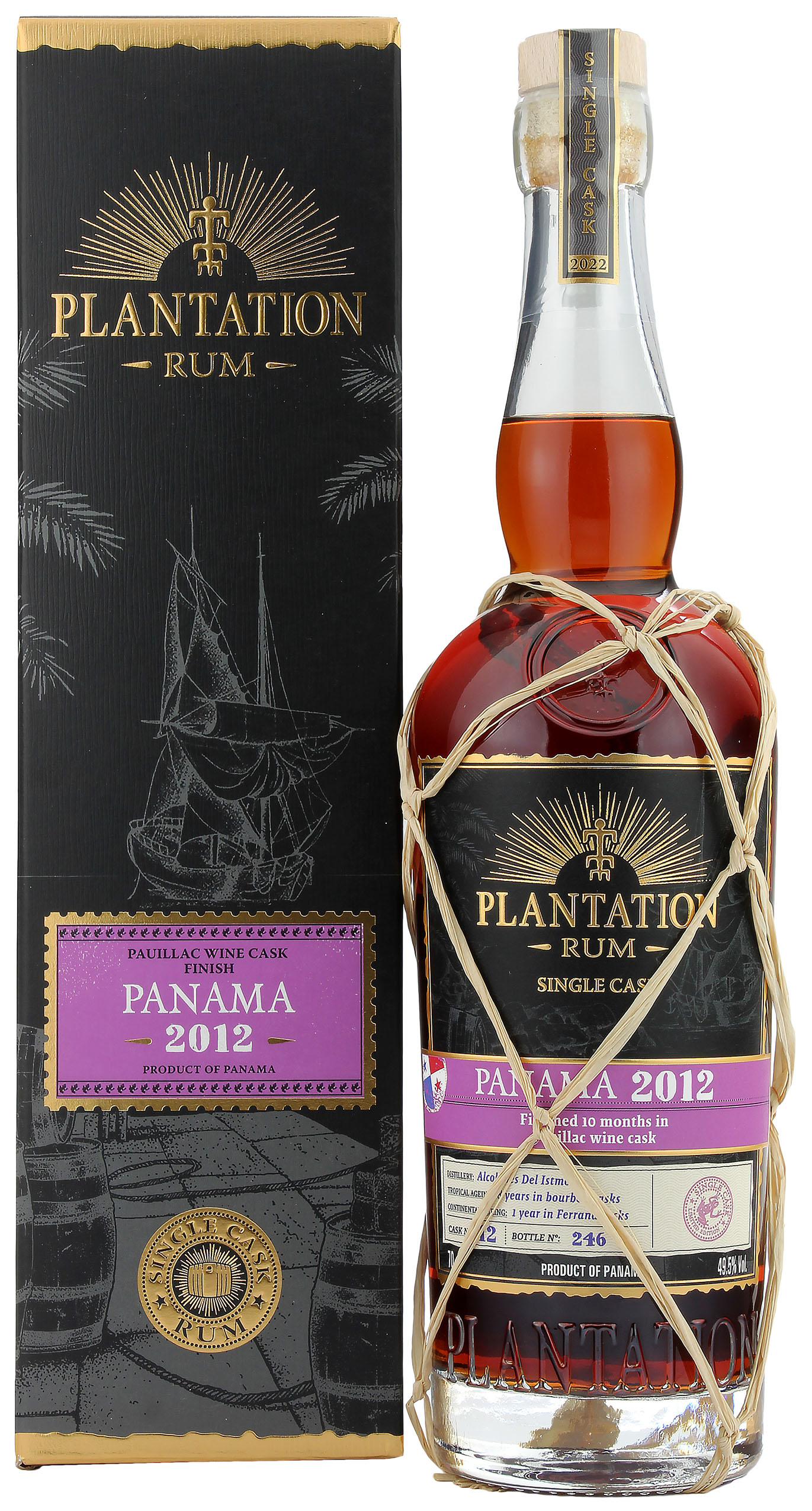 Plantation Rum Panama 10 Jahre 2012/2022 Pauillac Wine Single Cask Finish 49.5% 0,7l
