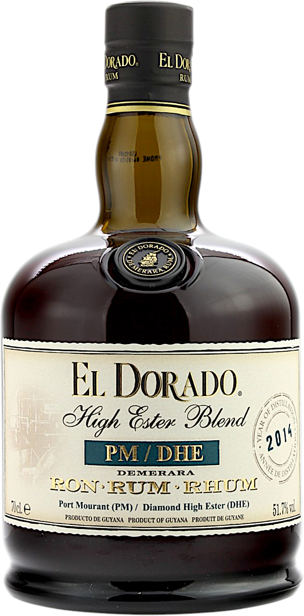 El Dorado High Ester Blend PM/DHE Demerara Rum 51.7% 0,7l