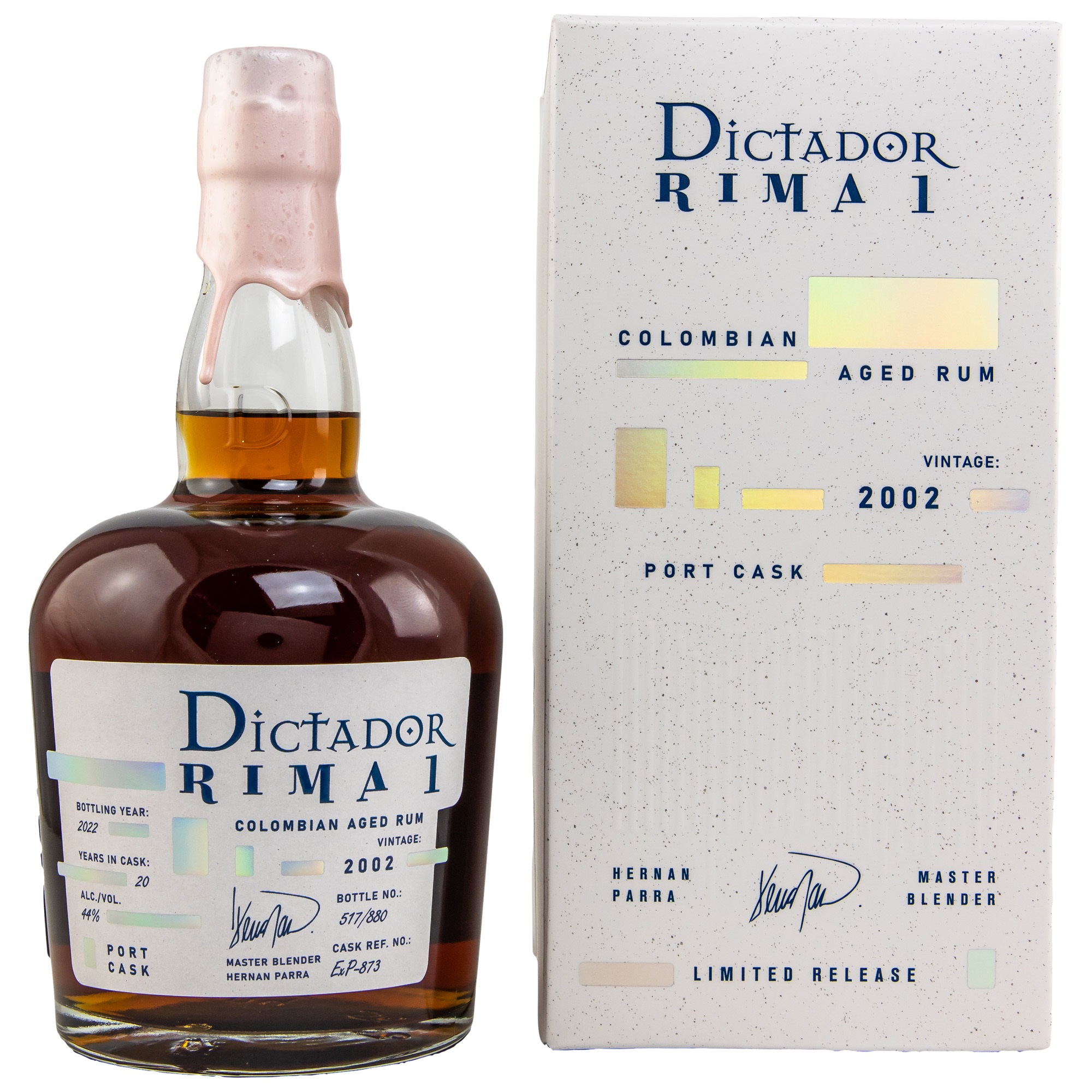 Dictador Rum Rima I 20 Jahre 2002/2022 Port Single Cask 44.0% 0,7l