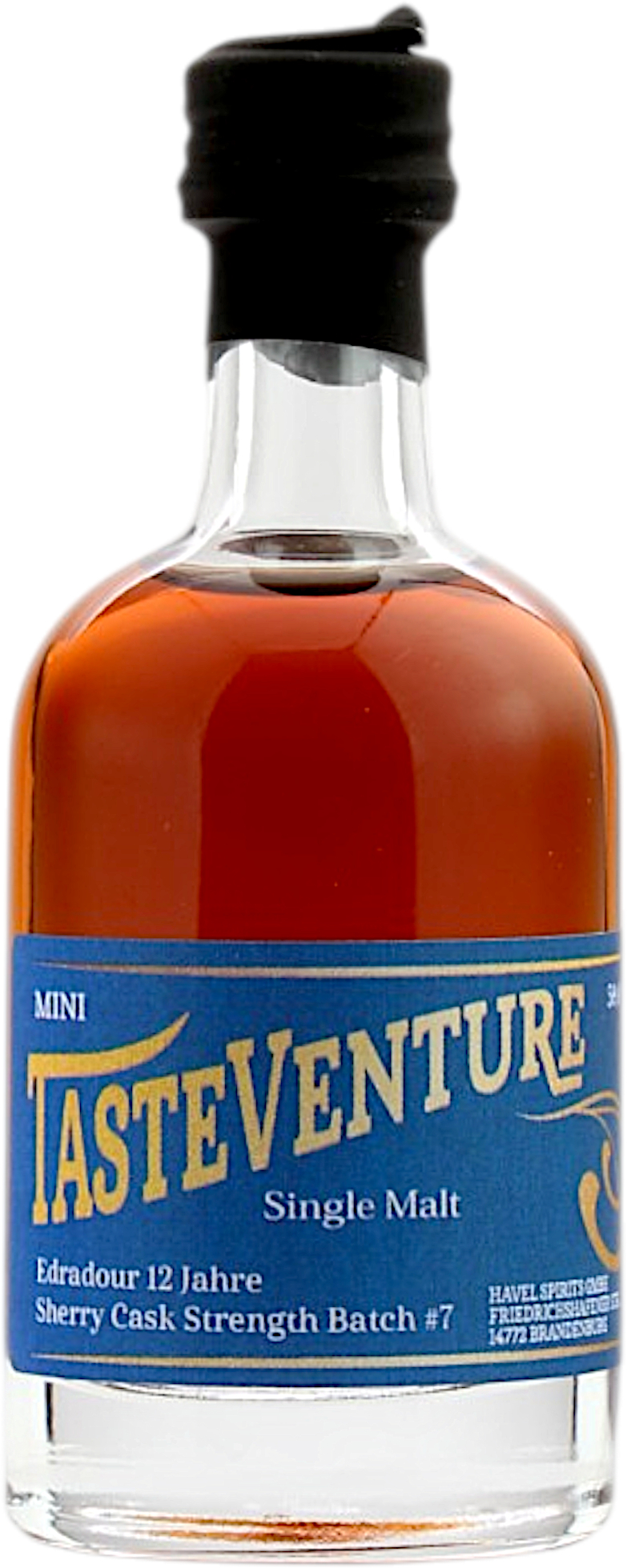 Miniatur Edradour 12 Jahre 2013/2025 Sherry Cask Strength Batch #7 Tasteventure 59.0% 0,05l