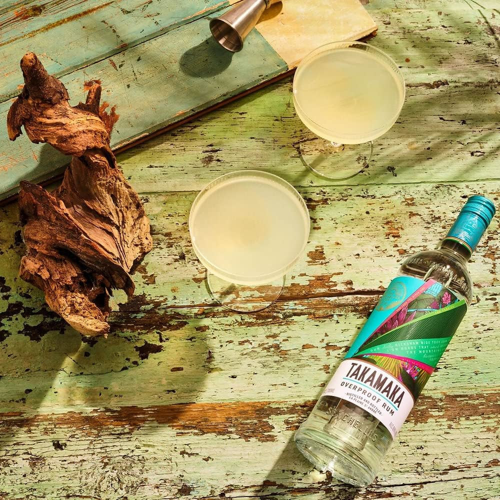 Takamaka Overproof Flasche mit Glas